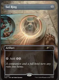 Magic The Gathering Secret Lair Fallout Greet The Dog Sol Ring Foil - Image 1