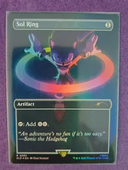 MTG Sol Ring (2093) *Rainbow Foil* Secret Lair Sonic the Hedgehog NM - Image 1