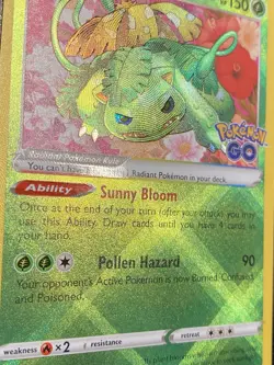 Radiant Venusaur Radiant Rare Holo 004/078 Pokemon TCG SWSH Pokemon GO - NM - Image 3