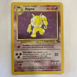 1999 Pokemon, Fossil, #8/62 Hypno, Holo Rare - Image 1