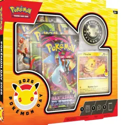 Pokemon 2026 Pokemon Day Box Pikachu Promo w/ Phantasmal Flames Packs - Image 1