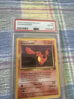 Pokemon TCG Charmander Team Rocket 50/82 Regular Unlimited Common Psa 8 - Image 1