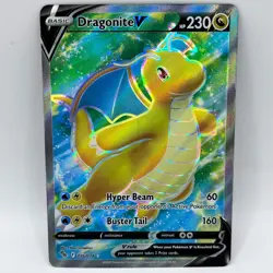 Dragonite V 076/078 Full Art - Pokemon GO TCG M/NM - Foil Cut Line Print Error - Image 1