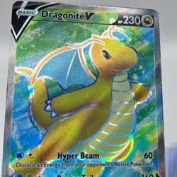 Dragonite V 076/078 Full Art - Pokemon GO TCG M/NM - Foil Cut Line Print Error - Image 3