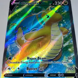 Dragonite V 076/078 Full Art - Pokemon GO TCG M/NM - Foil Cut Line Print Error - Image 4