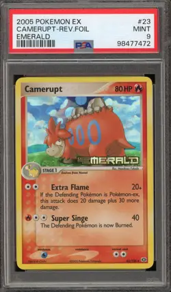 Pokemon Camerupt EX Emerald Reverse Holo #23 PSA 9 Mint - Image 1