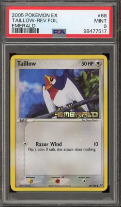 Pokemon Tailow EX Emerald Reverse Holo #68 PSA 9 Mint - Image 1