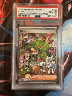 2024 Pokemon PAF En Clive Special Illustration Rare #236 PSA 10 Gem Mint - Image 1