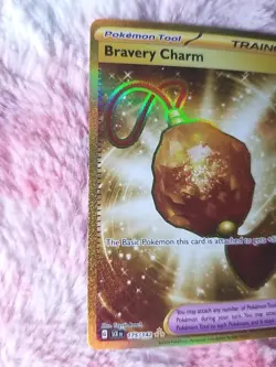 Pokemon Bravery Charm 175/142 Sv07: Stellar Crown Hyper Rare Gold 2024 - Image 2