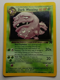 Dark Weezing 14/82 Team Rocket Holo Rare Pokemon Lightly Played - Image 1