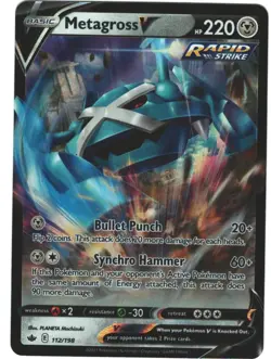 Metagross V 112/198 Chilling Reign Holo Ultra Rare Pokemon TCG - Image 1