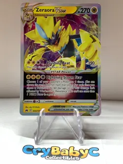 Pokemon Zeraora VSTAR 055/159 Crown Zenith Sword & Shield ULTRA RARE - Image 1