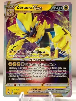 Pokemon Zeraora VSTAR 055/159 Crown Zenith Sword & Shield ULTRA RARE - Image 2
