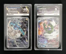 Thundurus 209 ACE 10 & Tornadus 210 ACE 9 Pokemon Center Stamp ETB Promos Pair - Image 1