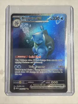 Blastoise ex 200/165 Special Illustration Rare Scarlet & Violet 151 Pokemon TCG - Image 1