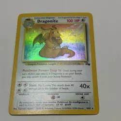 Pokemon TCG Dragonite Fossil Holo Rare Unlimited 4/62 Wizards 1999 READ Descr - Image 1