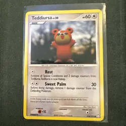 Pokemon TCG Teddiursa Mysterious Treasures 105/123 Regular Common Non Holo - NM - Image 1