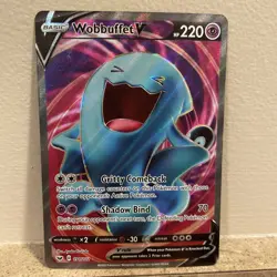 Wobbuffet V (Full Art) 191/202 Pokemon TCG Ultra Rare SWSH01: Base Set NM 2020 - Image 1