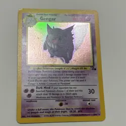 Pokemon TCG Gengar Fossil Holo Rare Unlimited 5/62 Wizards 1999 Stage 2 HP 80 - Image 1