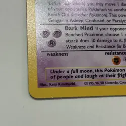 Pokemon TCG Gengar Fossil Holo Rare Unlimited 5/62 Wizards 1999 Stage 2 HP 80 - Image 2