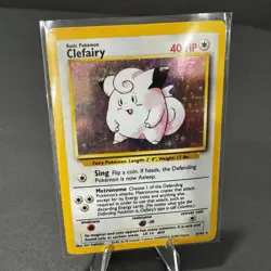 Pokemon TCG - Clefairy 5/102 - Holo Rare - Base Set Wizards MP - Image 1