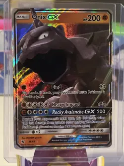 Pokemon TCG 36/68 Onix GX Sun & Moon: Hidden Fates Ultra Rare NM - Image 1