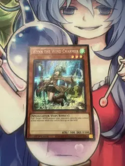 WYNN THE WIND CHARMER SECRET RARE CH02-EN003 NEAR MINT YUGIOH - Image 1