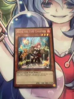 HIITA THE FIRE CHARMER SECRET RARE CH02-EN002 NEAR MINT YUGIOH - Image 1