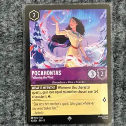 Disney Lorcana Winterspell Pocahontas Following the Wind 42/204 Super Rare NM/M - Image 1