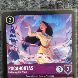 Disney Lorcana Winterspell Pocahontas Following the Wind 42/204 Super Rare NM/M - Image 3