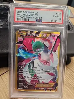 PSA 6 Gardevoir EX #116 2016 XY Steam Siege Secret English Pokemon Card - Image 1