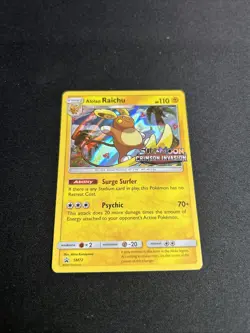 2017 Pokemon Alolan Raichu - SM72 - Prerelease Black Star Promo NM - Image 2