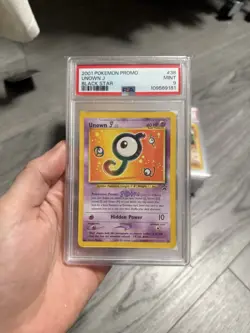2001 Pokemon Promo Unown #38 Black Star PSA 9 - Image 1