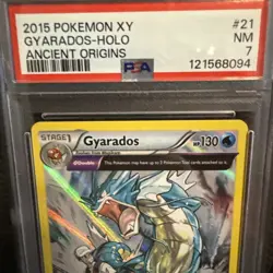 2015 Pokemon TCG XY Ancient Origins Holo Gyarados #21 PSA 7 - Image 2