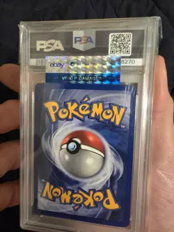 Pokemon TCG Base Set Charizard Holo Rare Card 1999 Unlimited, PSA 7 NM - Image 3