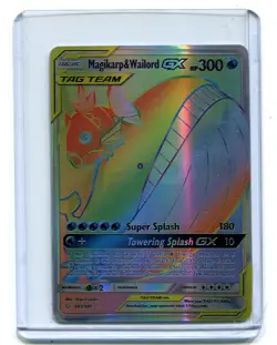 Pokemon Magikarp & Wailord GX TAG TEAM Secret Rare Full Art Holo 183/181 Team Up - Image 2