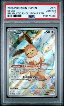 Pokemon PSA 10 GEM MINT Eevee 173 Prismatic Evolutions Black Star Promo - Image 1