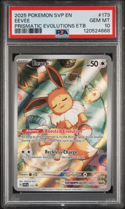 Pokemon PSA 10 GEM MINT Eevee 173 Prismatic Evolutions Black Star Promo - Image 3