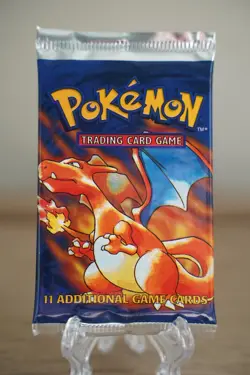 Pokemon TCG Base Set Unlimited Booster Pack Charizard Art WOTC Sealed - READ DES - Image 1