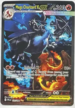 Pokemon Mega Charizard X ex SIR 125/094 Phantasmal Flames English - Image 1