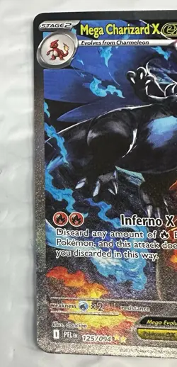Pokemon Mega Charizard X ex SIR 125/094 Phantasmal Flames English - Image 3
