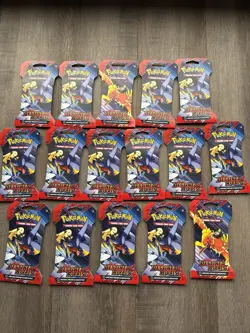 16 Pokemon Tcg Destined Rivals Sleeved Booster Packs Brand New Sealed X 16 - Image 1