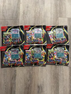 Pokemon Phantasmal Flames ME02 -Set of 6- Sneasel/Weavile 3-Pack Blister Sealed - Image 1