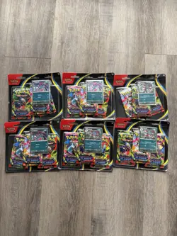 Pokemon Phantasmal Flames ME02 -Set of 6- Sneasel/Weavile 3-Pack Blister Sealed - Image 2