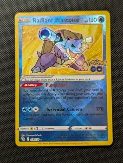 Radiant Blastoise 018/078 Pokemon GO Holo - Image 1