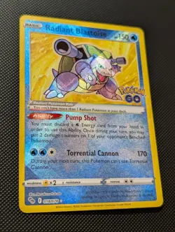 Radiant Blastoise 018/078 Pokemon GO Holo - Image 2