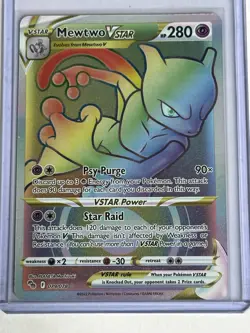 Mewtwo VSTAR 079/078 - Rainbow Secret Rare - Pokemon TCG: Pokemon GO - NM/M - Image 1