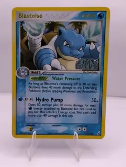 2006 - Pokemon EX Crystal Guardians Stamped - Blastoise 14/100 Holo Rare - Image 1