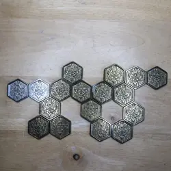 Yu Gi Oh Lot of 17 Takahashi Metal MEDALLIONS Hexors Coins TOKENS Battle Tiles - Image 2