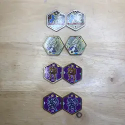 Yu Gi Oh Lot of 17 Takahashi Metal MEDALLIONS Hexors Coins TOKENS Battle Tiles - Image 3